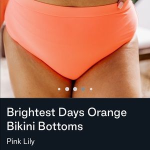 Pink lily brightest days high waist swim bottoms